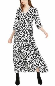 Bar III Animal-Print Wrap Maxi Dress